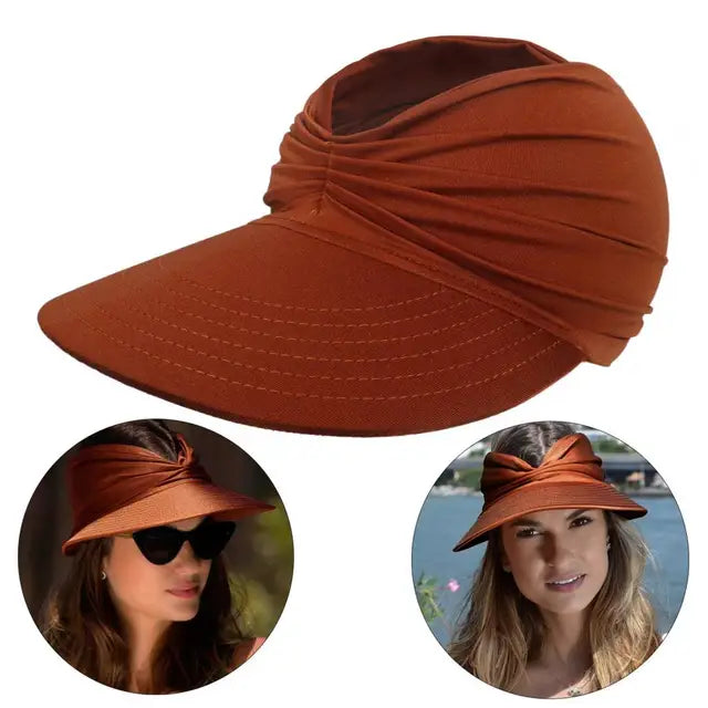 Foldable sun hat with a large brim and UV protection – Babes-Camel-One size fits all-State of Style