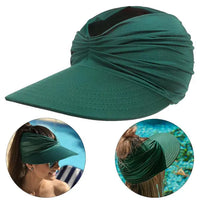 Foldable sun hat with a large brim and UV protection – Babes-Dark green-One size fits all-State of Style