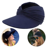 Foldable sun hat with a large brim and UV protection – Babes-Marine blue-One size fits all-State of Style