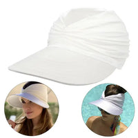 Foldable sun hat with a large brim and UV protection – Babes-White-One size fits all-State of Style