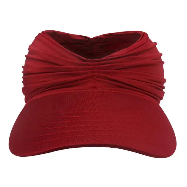 Foldable sun hat with a large brim and UV protection – Babes-Wine red-One size fits all-State of Style