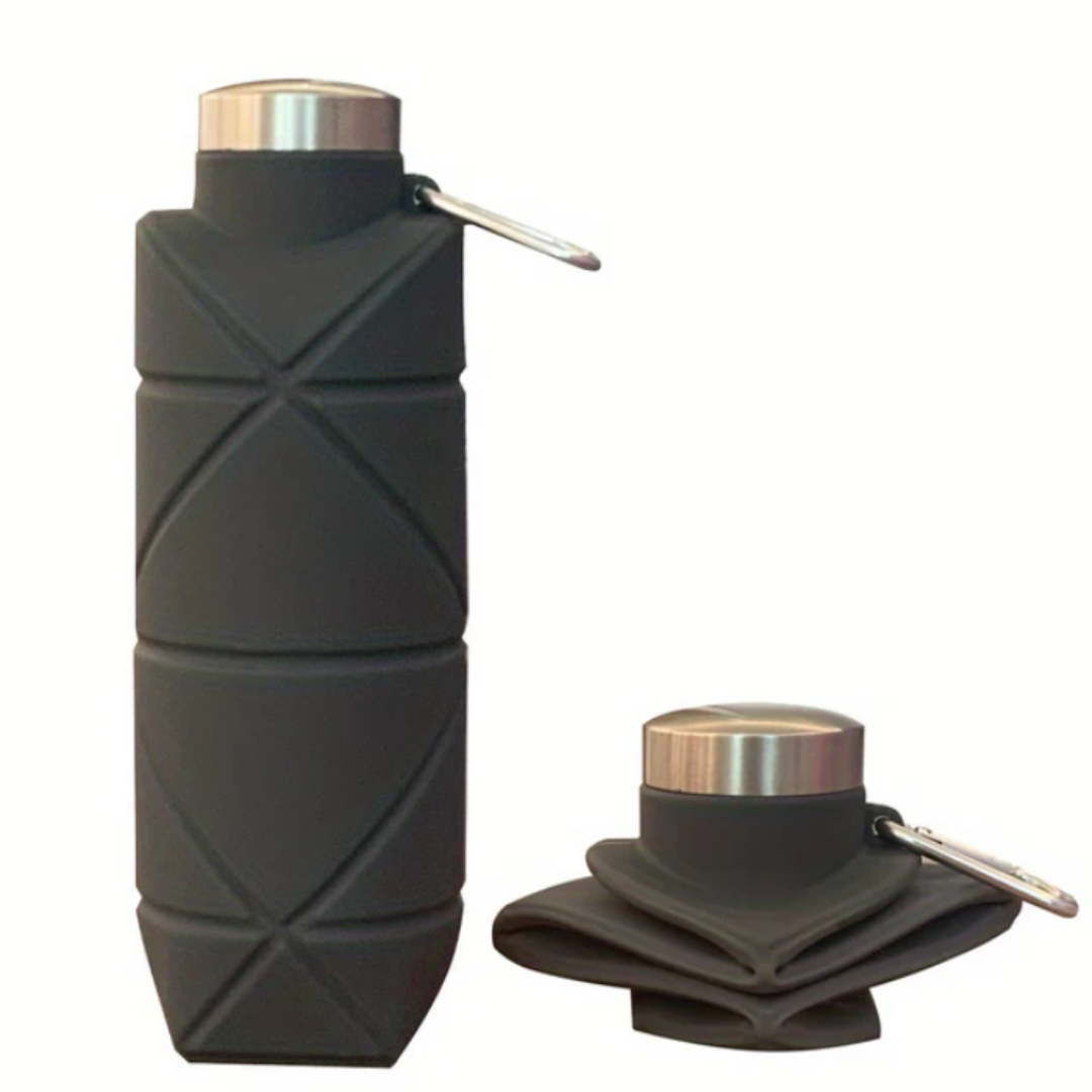 Foldable Water Bottle 750 ML - AquaFold-Black-State of Style