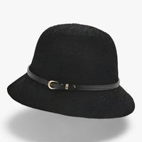 Foldable women's sun hat made of linen – Luma-Black-State of Style