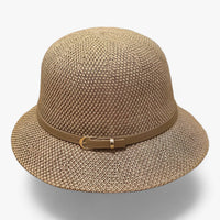 Foldable women's sun hat made of linen – Luma-Khaki-State of Style