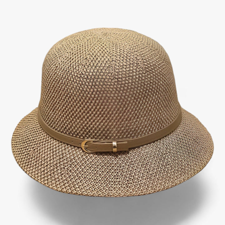 Foldable women's sun hat made of linen – Luma-Khaki-State of Style