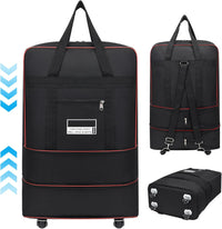 Expandable Foldable Rolling Duffle Bag with Large Capacity