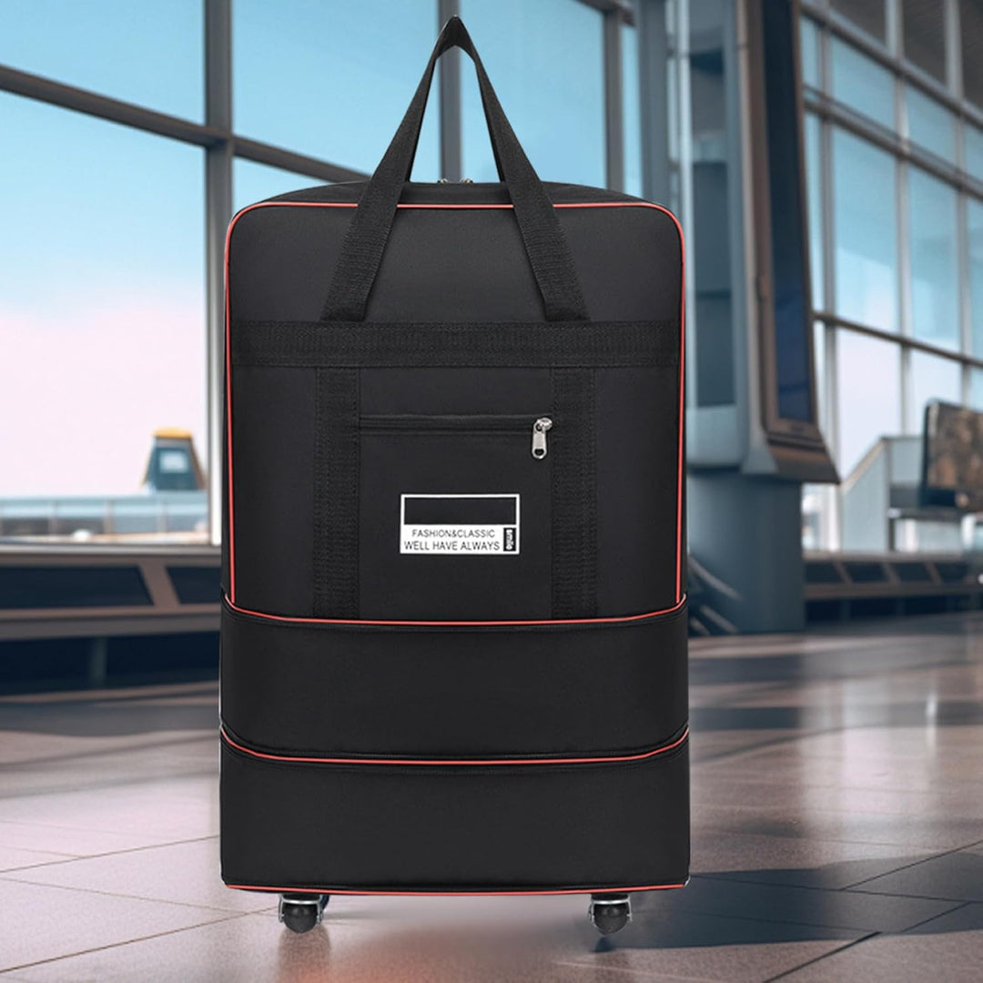 Expandable Foldable Rolling Duffle Bag with Large Capacity