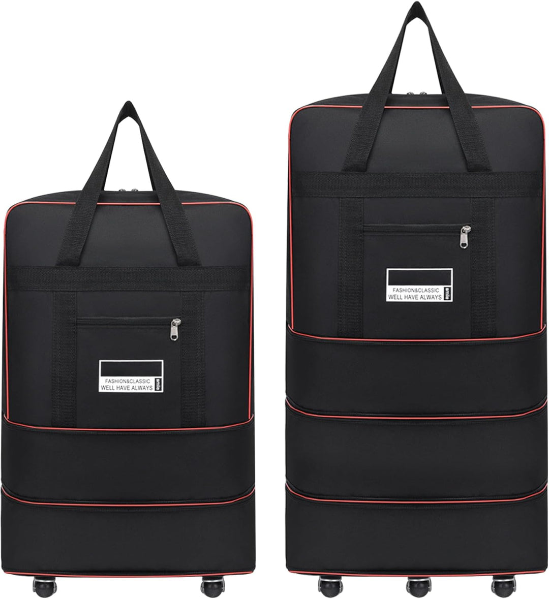 Expandable Foldable Rolling Duffle Bag with Large Capacity