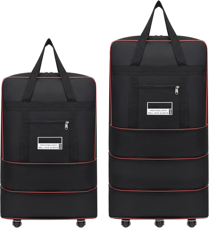 Expandable Foldable Rolling Duffle Bag with Large Capacity
