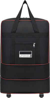 Expandable Foldable Rolling Duffle Bag with Large Capacity