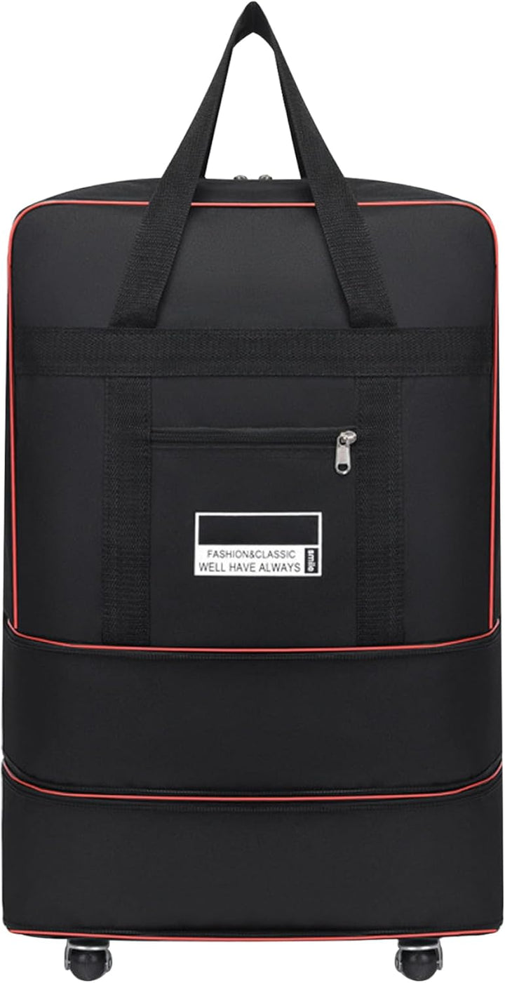 Expandable Foldable Rolling Duffle Bag with Large Capacity