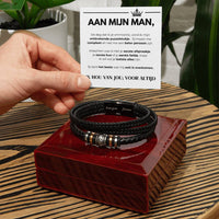 FOR MY HUSBAND - I LOVE YOU; FOREVER - BRACELET-Luxury (Mahogany + LED spotlight)-State of Style
