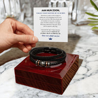 FOR MY SON - LOVE YOU FOREVER - BRACELET-Luxury (Mahogany + LED spotlight)-19cm-State of Style