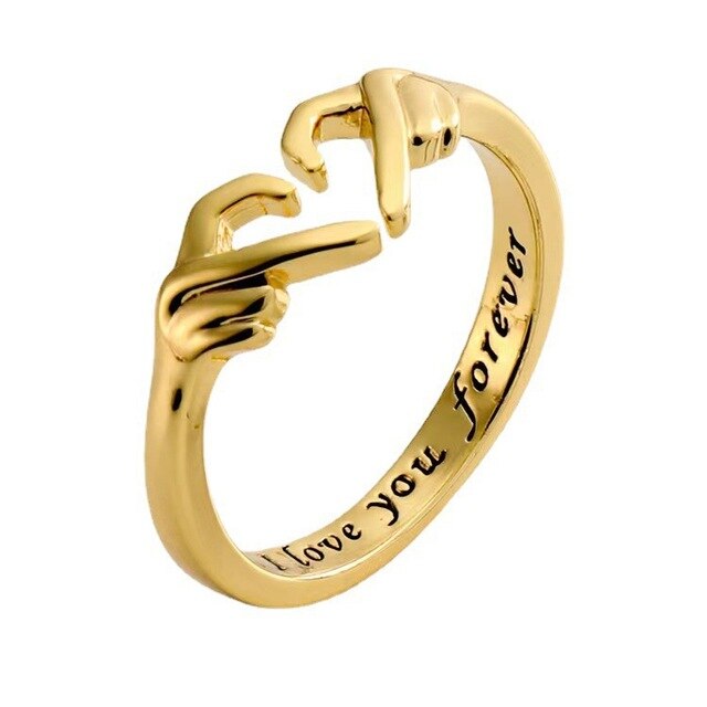Forever Love Heart Ring | Romantic Jewellery for Women-Gold-State of Style