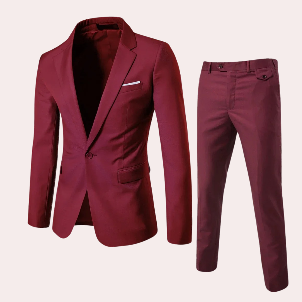 Formal and Comfortable Men's Suit - Thomas-Red-S-State of Style