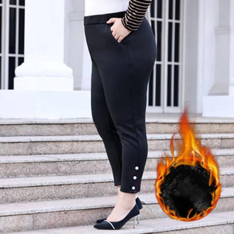 Formal Plus Size Office Trousers – Professional & Comfortable Fit-White-Winter-3XL-State of Style