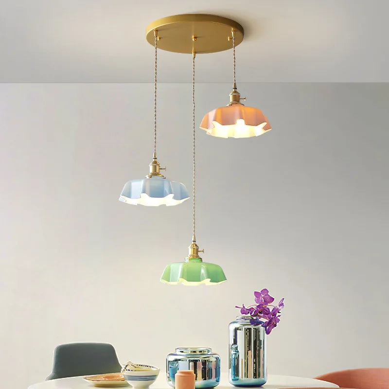 French Brass Hanging Lamp - BrassChic-Room Yellow-Warm White-State of Style