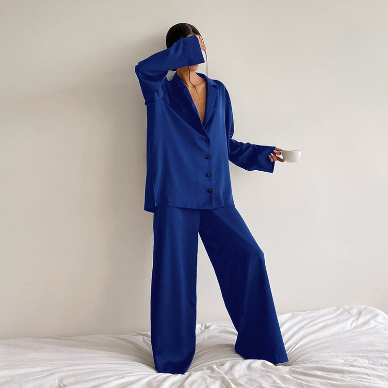 FrenchinsPyjama | Soft & Stylish Pajama Set for Women-Blue-S-State of Style