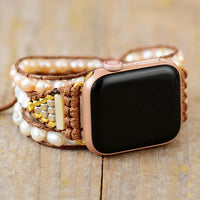 Freshwater Pearl Apple Watch Wrap Band - Elvianne-50cm-State of Style