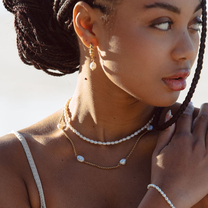 Freshwater Pearl Choker - Amélie-Gold-State of Style