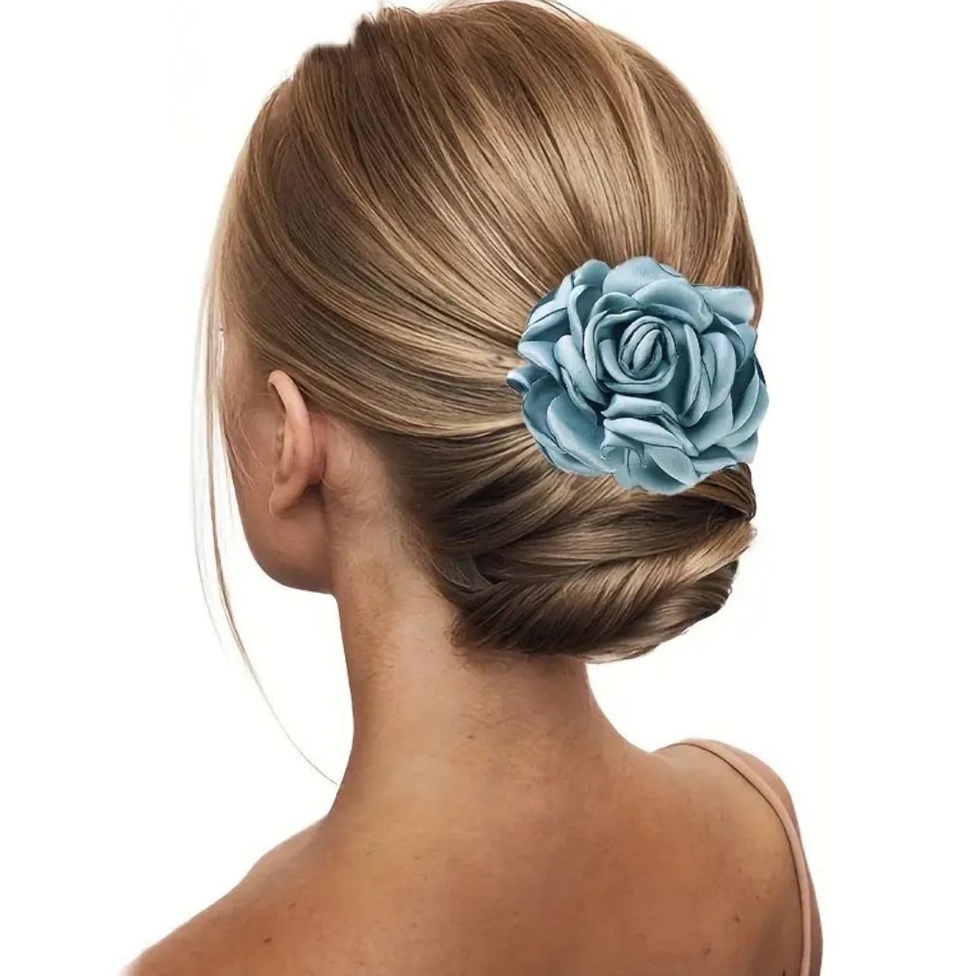 Frieda Traditional Hair Accessories – Retro Floral Hair Clips-Blue-State of Style