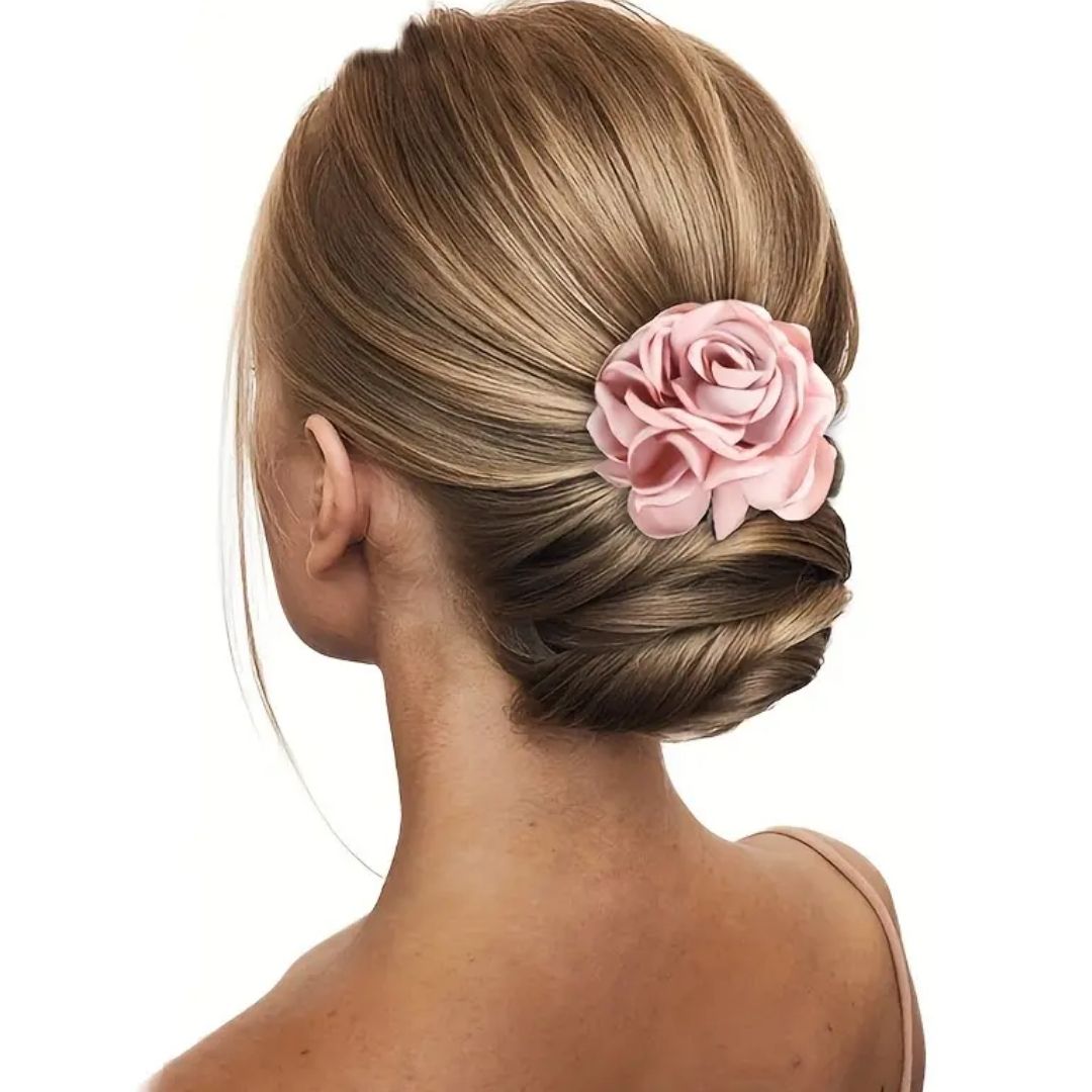 Frieda Traditional Hair Accessories – Retro Floral Hair Clips-Pink-State of Style