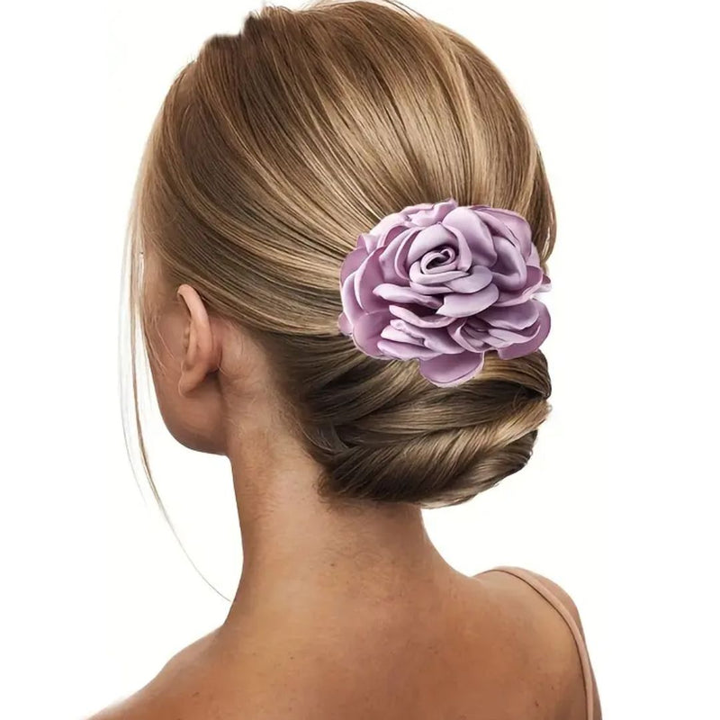 Frieda Traditional Hair Accessories – Retro Floral Hair Clips-Purple-State of Style