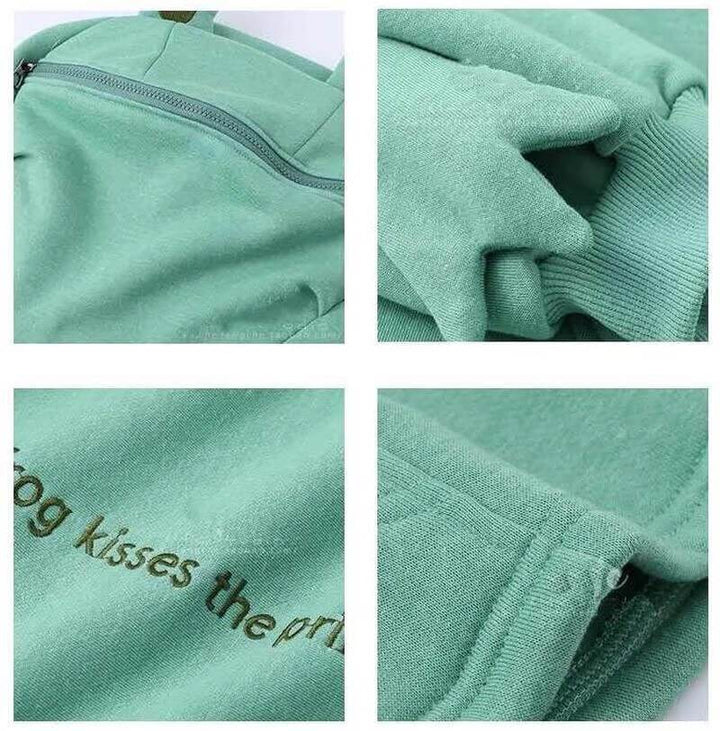 Unisex hoodie with frog design – Froggy