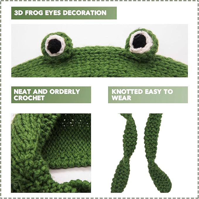 FrogHeat Hand-Knitted Frog Ear-Warming Headband-State of Style