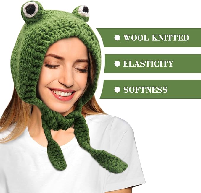 FrogHeat Hand-Knitted Frog Ear-Warming Headband-State of Style