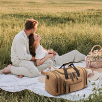 Expandable Canvas Weekender Duffel Bag – 40L to 50L Travel Carry On