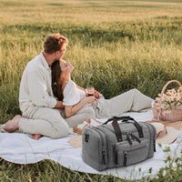 Expandable Canvas Weekender Duffel Bag – 40L to 50L Travel Carry On
