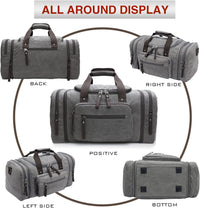 Expandable Canvas Weekender Duffel Bag – 40L to 50L Travel Carry On