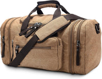 Expandable Canvas Weekender Duffel Bag – 40L to 50L Travel Carry On