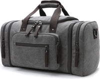 Expandable Canvas Weekender Duffel Bag – 40L to 50L Travel Carry On
