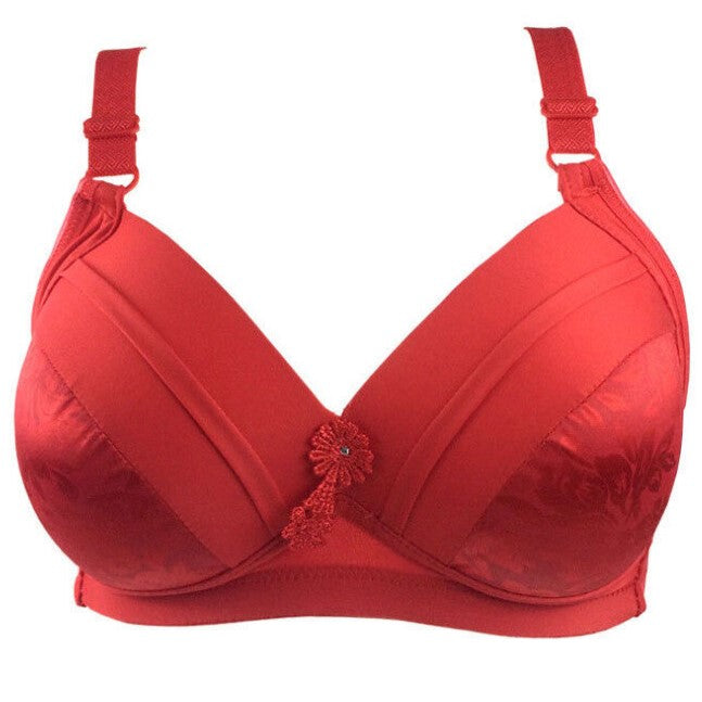 Full Coverage Wireless Plus Size Bra-Red-12B-State of Style