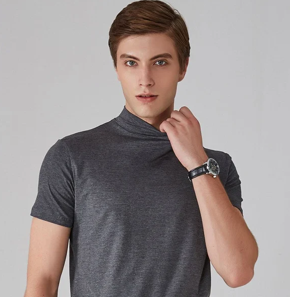 Function shirt with turtleneck for men – Adrian-Gray-S-State of Style