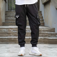 Functional Cargo Trousers with Drawstring - Maxwell-Black-S-State of Style
