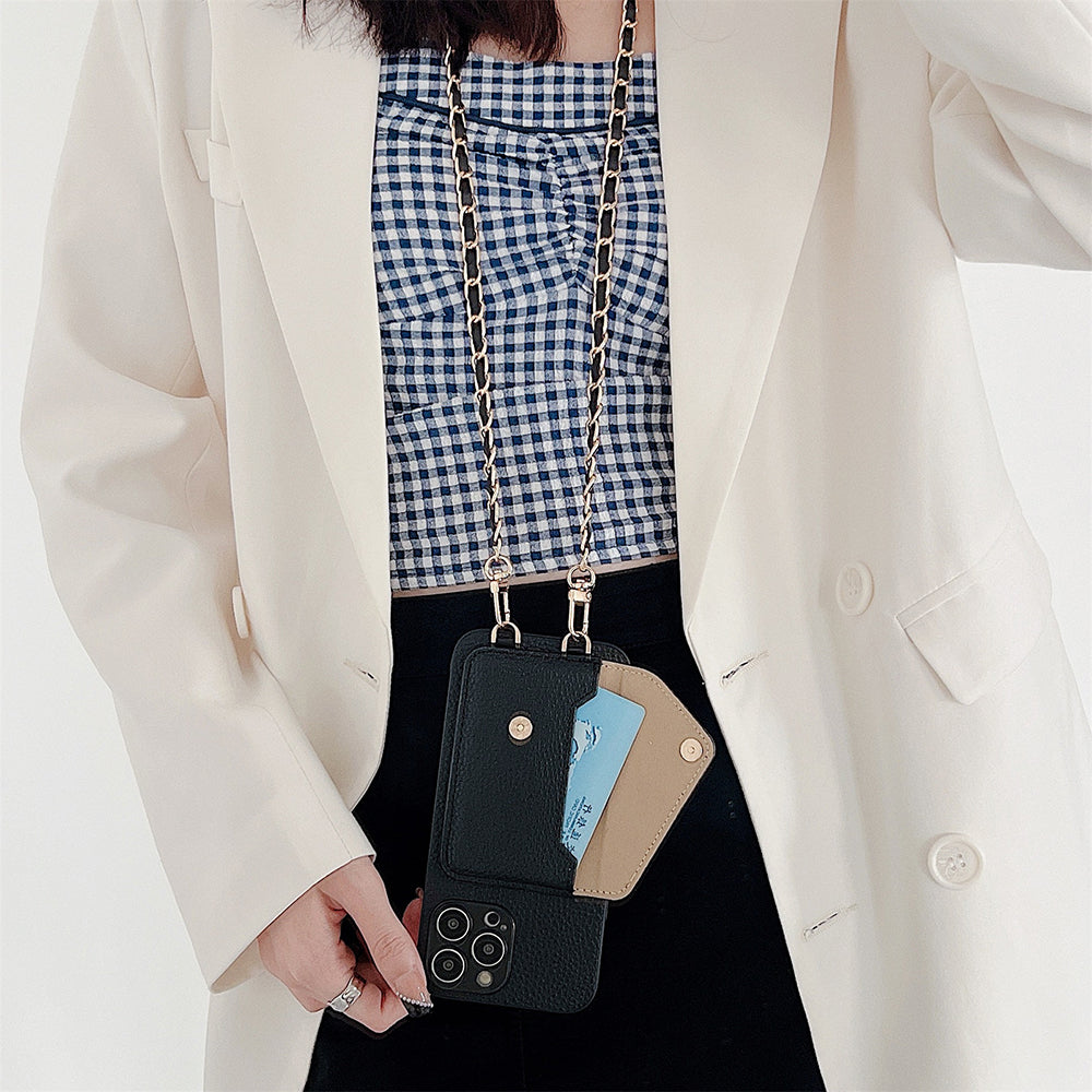 Functional iPhone Case with Wallet - Celeste-Black-iPhone 7-State of Style