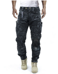 Functional Men's Cargo Trousers with Knee Protection – Bram-Black B-S-State of Style