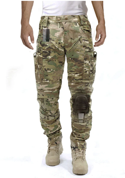 Functional Men's Cargo Trousers with Knee Protection – Bram-Green B-S-State of Style