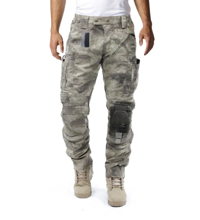 Functional Men's Cargo Trousers with Knee Protection – Bram-Grey-S-State of Style