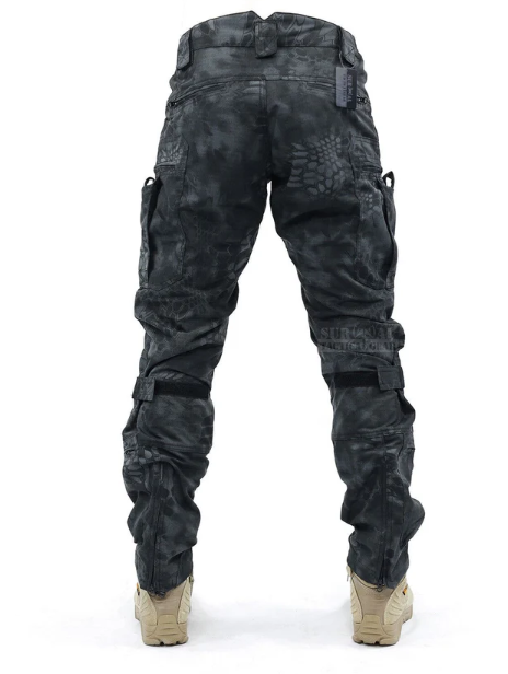 Functional Men's Cargo Trousers with Knee Protection – Bram-Grey-S-State of Style