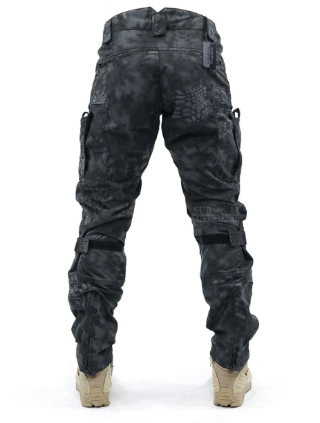 Functional Men's Cargo Trousers with Knee Protection – Bram-Grey-S-State of Style