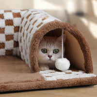 2-in-1 Cat Tunnel Bed - FurryFun