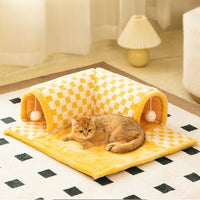 2-in-1 Cat Tunnel Bed - FurryFun