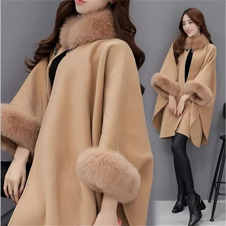 Furry Coat | Stylish Fur Coat for Women-Beige-S-State of Style