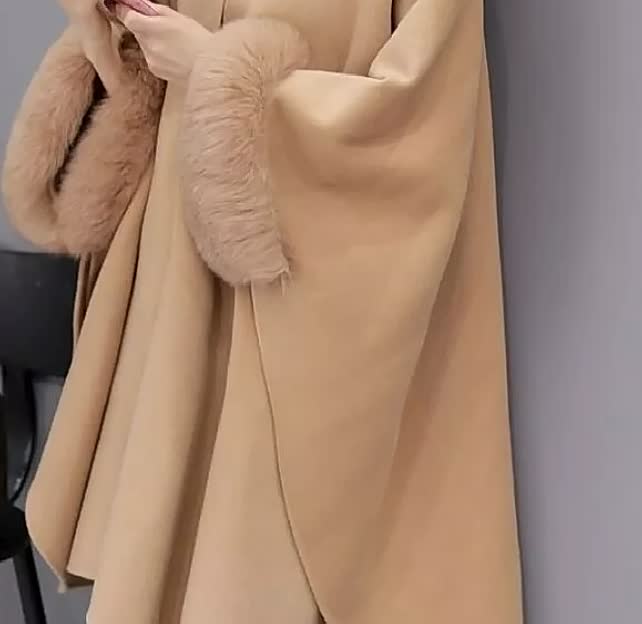 Furry Coat | Stylish Fur Coat for Women-Beige-S-State of Style