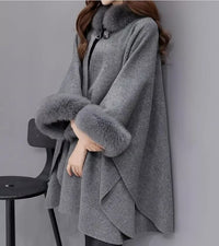 Furry Coat | Stylish Fur Coat for Women-Gray-S-State of Style