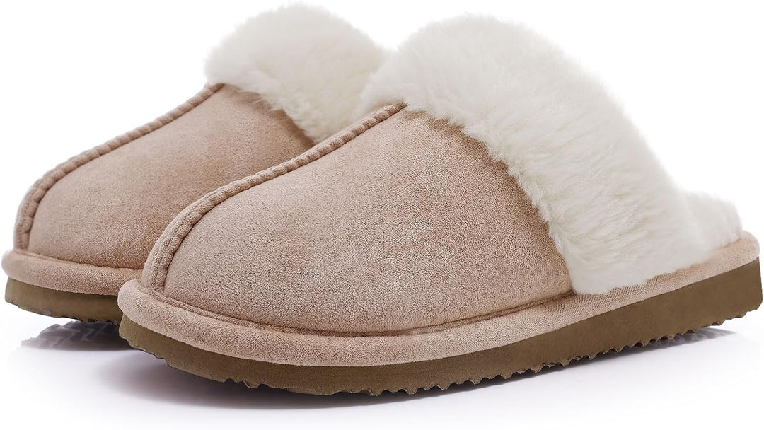 Fuzzy Memory Foam Slippers - SoftStep-Apricot-4-State of Style